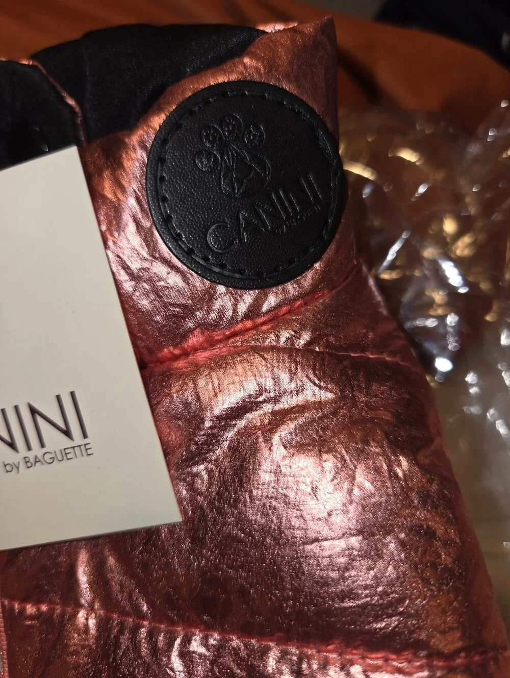 Canini Metallic Rose Quilted Dog Puffer Jacket